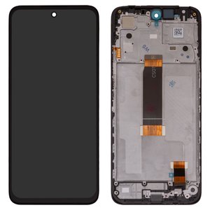 Pantalla LCD puede usarse con Xiaomi Poco M6 Pro 5G, Redmi 12, Redmi 12 5G, negro, con marco, Original PRC 