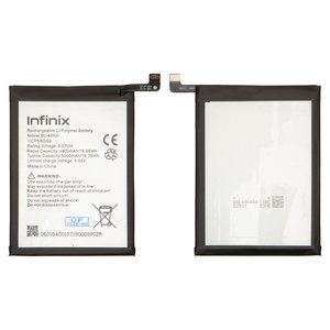 Batería BL 49KX puede usarse con Infinix Note 11, Note 12 2023  X676C , Note 12i X6819 , Li Polymer, 3.87 V, 5000 mAh, Original PRC 