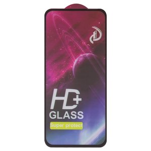 Vidrio de protección templado All Spares puede usarse con Tecno Spark 30 KL6 ; Infinix Hot 50 4G X6882 , Full Glue, compatible con estuche, negro