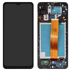 Pantalla LCD puede usarse con Samsung M127 Galaxy M12, negro, con marco, Box 