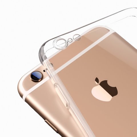Чохол для Apple iPhone 6, iPhone 6S, безбарвний, прозорий, силікон