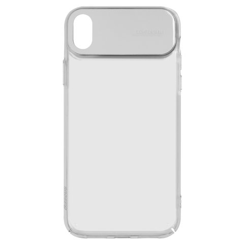 Чохол Baseus для iPhone XR, білий, прозорий, зі вставкою із PU шкіри, пластик, PU шкіра, #WIAPIPH61 SS02