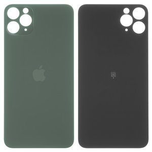 Задня панель корпуса для iPhone 11 Pro, зелена, не потрібно знімати скло камери, big hole, matte midnight green