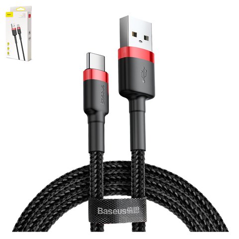 USB кабель Baseus Cafule, USB тип C, USB тип A, 300 см, 2 A, чорний, #CATKLF U91