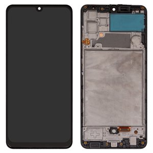 Дисплей для Samsung A325 Galaxy A32, чорний, з рамкою, High Copy, original LCD size, OLED 6,4" 