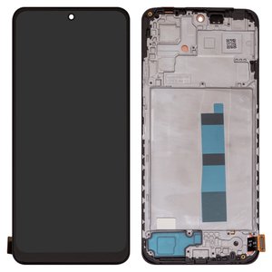 Дисплей для Xiaomi Redmi Note 12 4G, черный, с рамкой, Сopy, IPS 