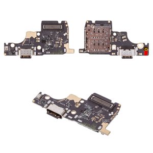 Шлейф для Xiaomi Poco M7 Pro 5G , Redmi Note 14 5G, коннектора зарядки, с компонентами, High Copy, плата зарядки