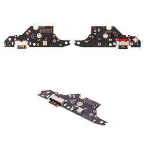 Шлейф для Motorola Moto G06, Moto G06 Power, коннектора зарядки, с компонентами, Original PRC , плата зарядки