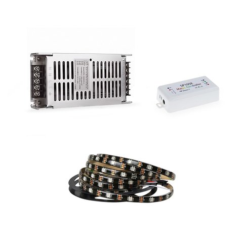 Светодиодная лента SMD5050, WS2812B 5 м  + Bluetooth контроллер + блок питания