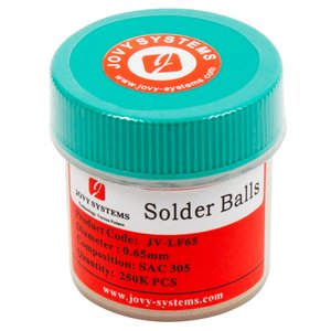 Lead-Free BGA Balls (0.65mm) JOVY SYSTEMS JV-LFSB065 Lead-Free BGA Balls (0.65mm) JOVY SYSTEMS JV-LFSB065